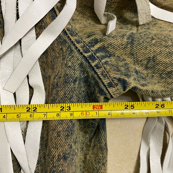 Havoc VINTAGE Cowgirl Denim Jean Jacket Fringes - Picture 11 of 12